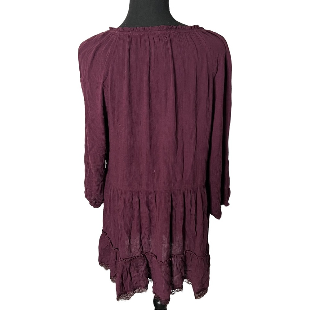 Aerie American Eagle Peasant Babydoll Nightie Small Women’s Purple EUC 9373. - Picture 3 of 6